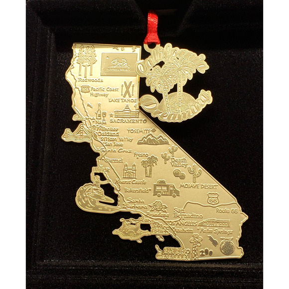 California Dreaming Brass Ornament City State Landmarks - Picture 4 of 13